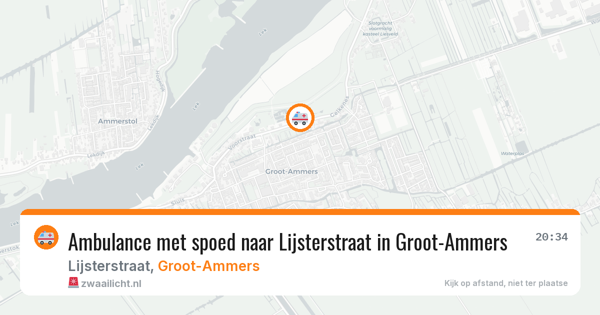 Ambulance met spoed naar Lijsterstraat in Groot-Ammers — 28 jan 2026