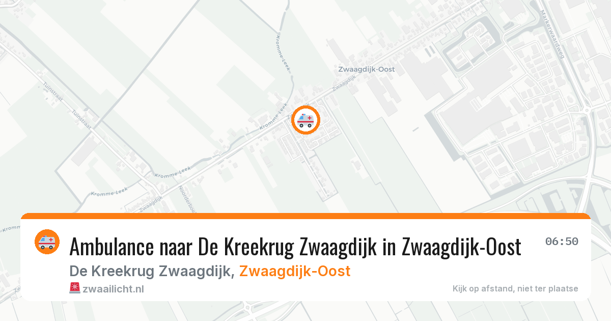Ambulance naar De Kreekrug Zwaagdijk in Zwaagdijk-Oost — 9 feb 2026