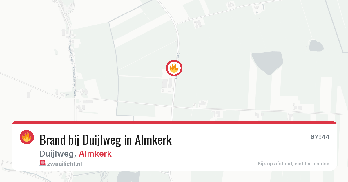 Brand bij Duijlweg in Almkerk — 4 jun 2026