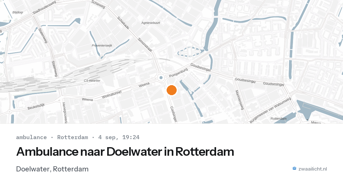 Ambulance naar Doelwater in Rotterdam — 4 sep 2026