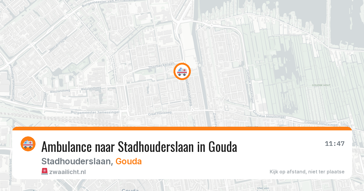Ambulance naar Stadhouderslaan in Gouda — 3 aug 2026