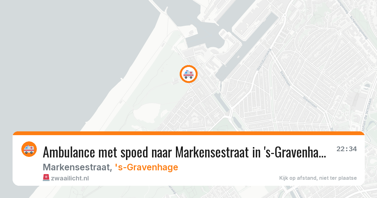 Ambulance met spoed naar Markensestraat in 's-Gravenhage — 7 mrt 2026