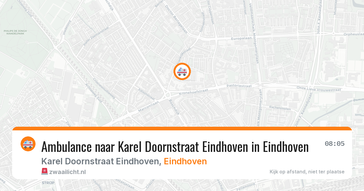 Ambulance naar Karel Doornstraat Eindhoven in Eindhoven — 3 mrt 2026