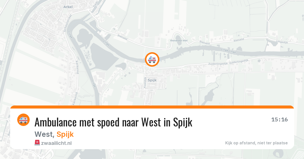 Ambulance met spoed naar West in Spijk — 14 feb 2026