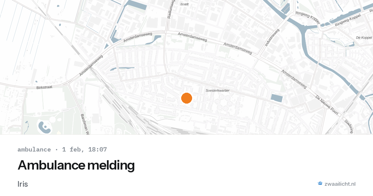 Ambulance melding — 1 feb 2026