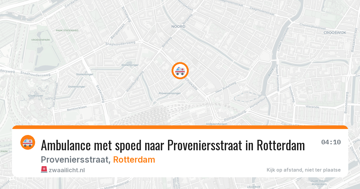 Ambulance met spoed naar Proveniersstraat in Rotterdam — 25 mei 2026