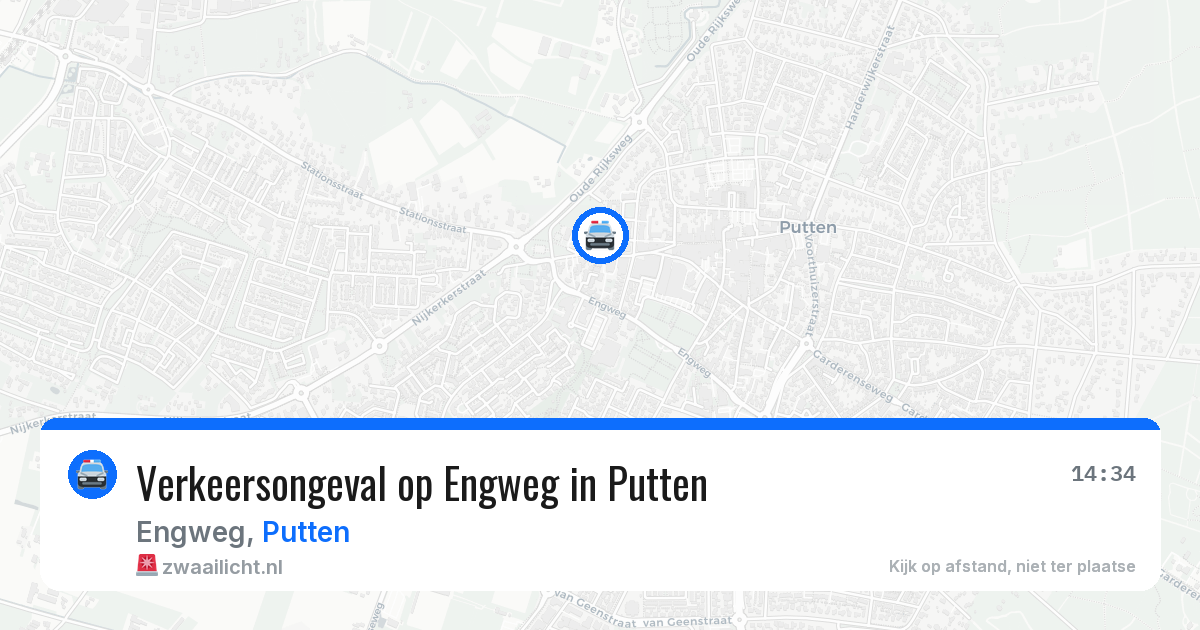 Verkeersongeval op Engweg in Putten — 1 jul 2026