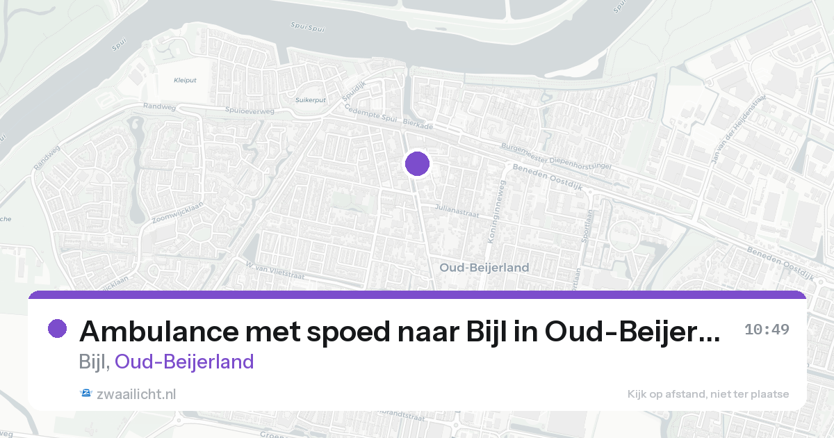 Ambulance met spoed naar Bijl in Oud-Beijerland — 20 aug 2026