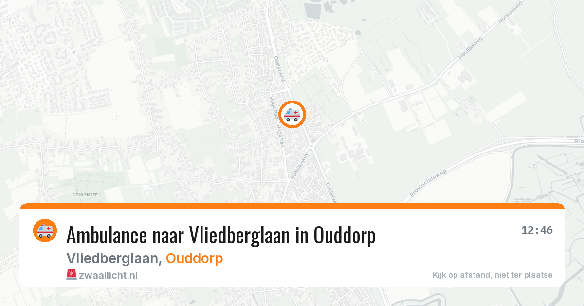 Ambulance naar Vliedberglaan in Ouddorp — 16 mrt 2026