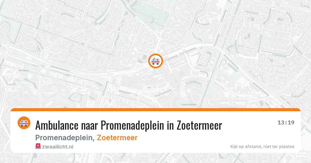 Ambulance naar Promenadeplein in Zoetermeer — 4 mei 2026