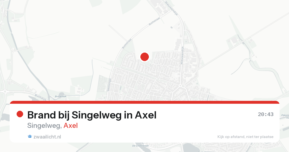 Brand bij Singelweg in Axel — 23 aug 2026