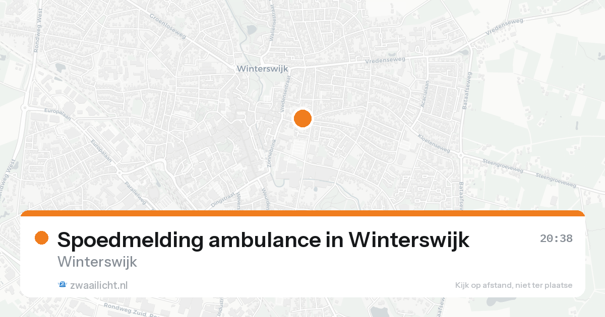 Spoedmelding ambulance in Winterswijk — 14 aug 2026