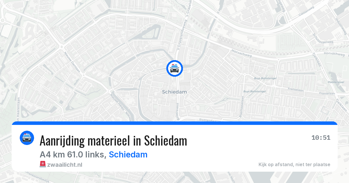 Aanrijding materieel in Schiedam — 9 jun 2026