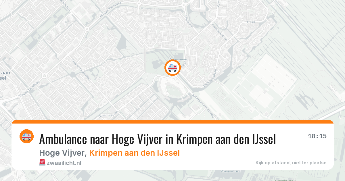 Ambulance naar Hoge Vijver in Krimpen aan den IJssel — 20 jun 2026