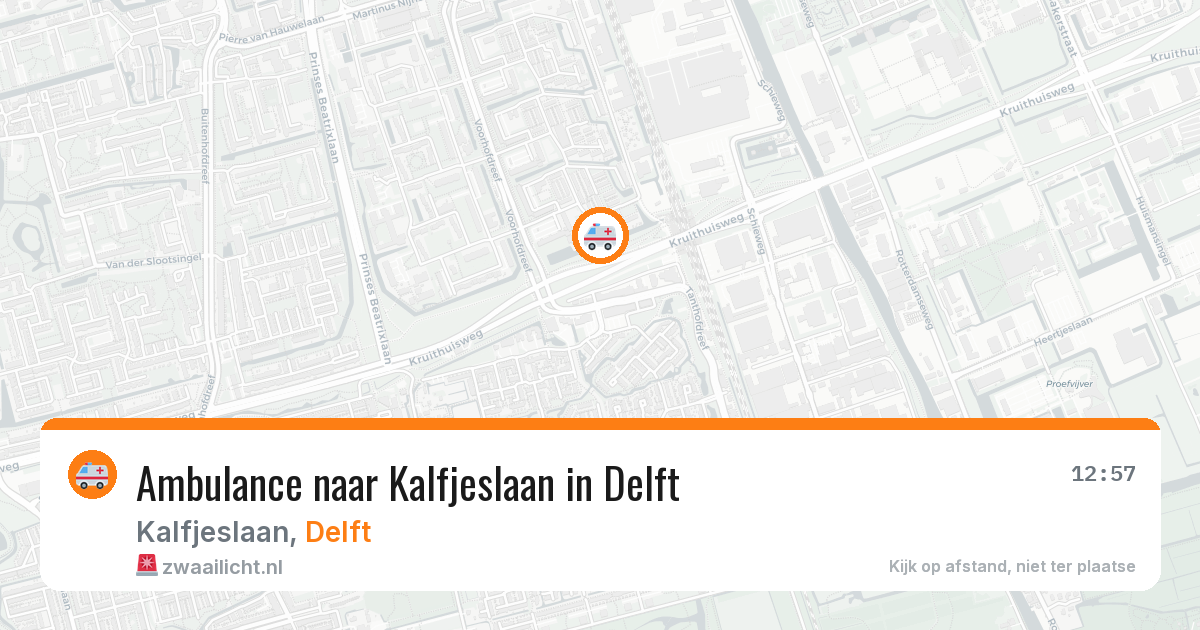 Ambulance naar Kalfjeslaan in Delft — 22 mei 2026