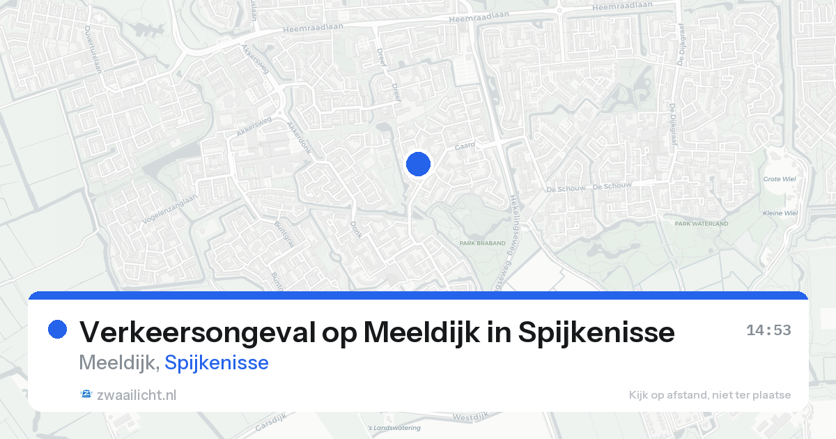 Verkeersongeval op Meeldijk in Spijkenisse — 22 aug 2026
