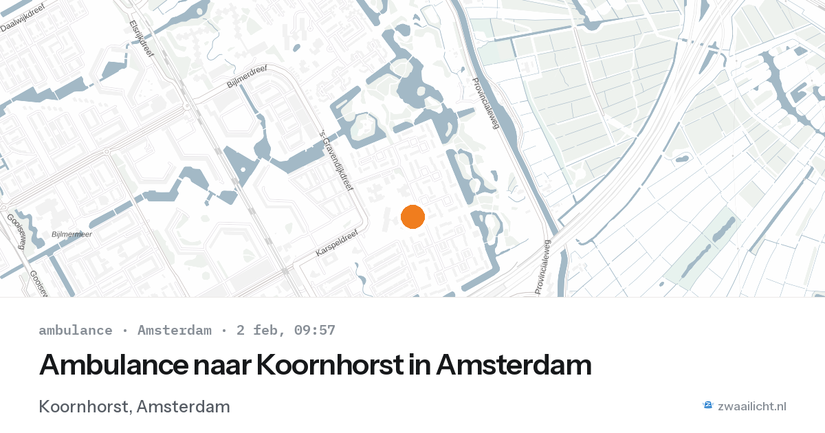 Ambulance naar Koornhorst in Amsterdam — 2 feb 2026
