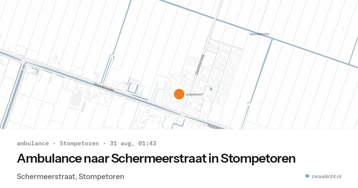 Ambulance naar Schermeerstraat in Stompetoren — 30 aug 2026