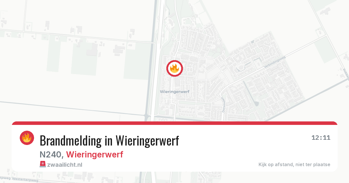 Brandmelding in Wieringerwerf — 27 mei 2026