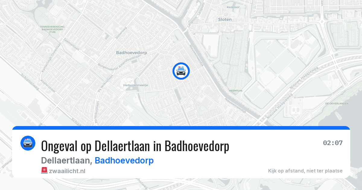 Ongeval op Dellaertlaan in Badhoevedorp — 9 mei 2026