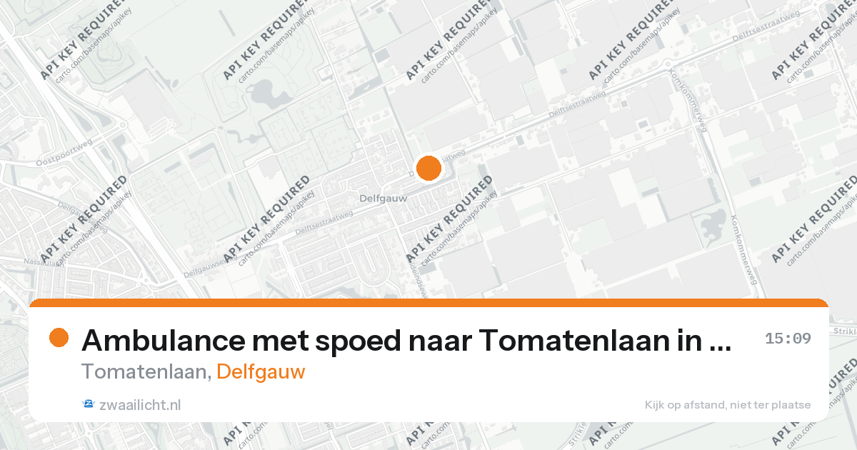 Ambulance met spoed naar Tomatenlaan in Delfgauw — 16 jun 2026