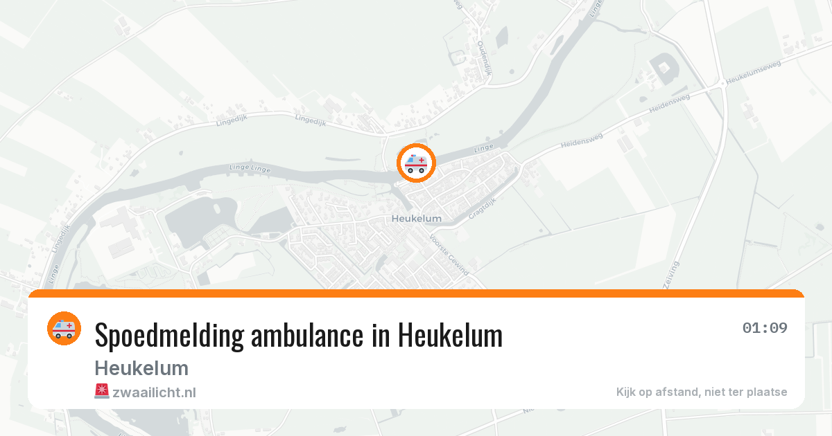 Spoedmelding ambulance in Heukelum — 29 jul 2026