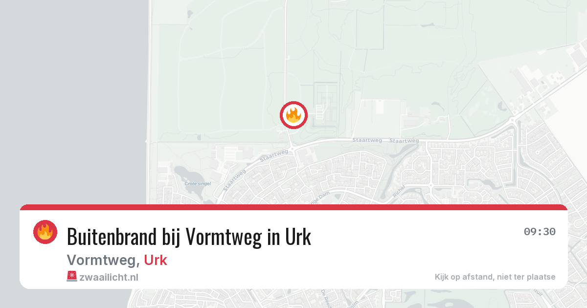 Buitenbrand bij Vormtweg in Urk — 22 jul 2026