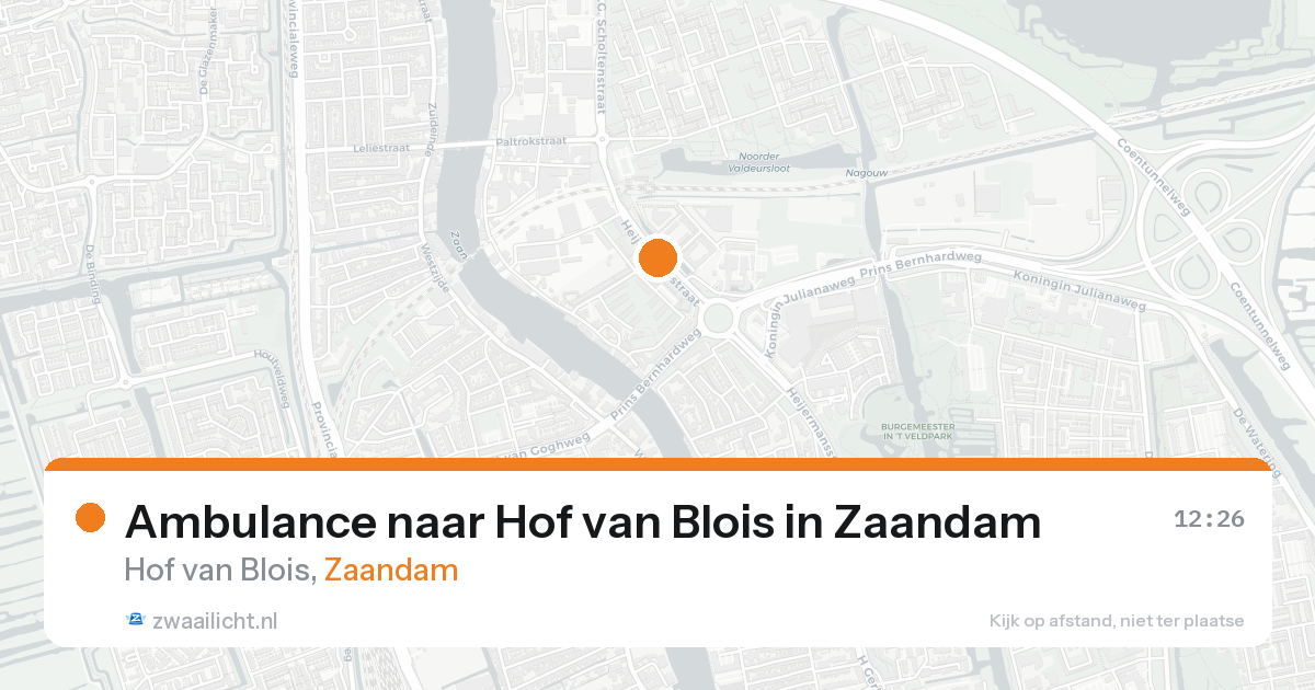 Ambulance naar Hof van Blois in Zaandam — 8 jun 2026
