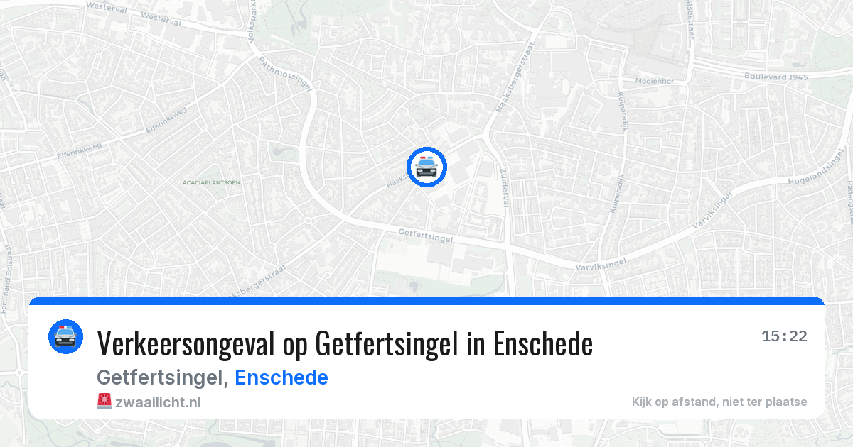 Verkeersongeval op Getfertsingel in Enschede — 6 jul 2026
