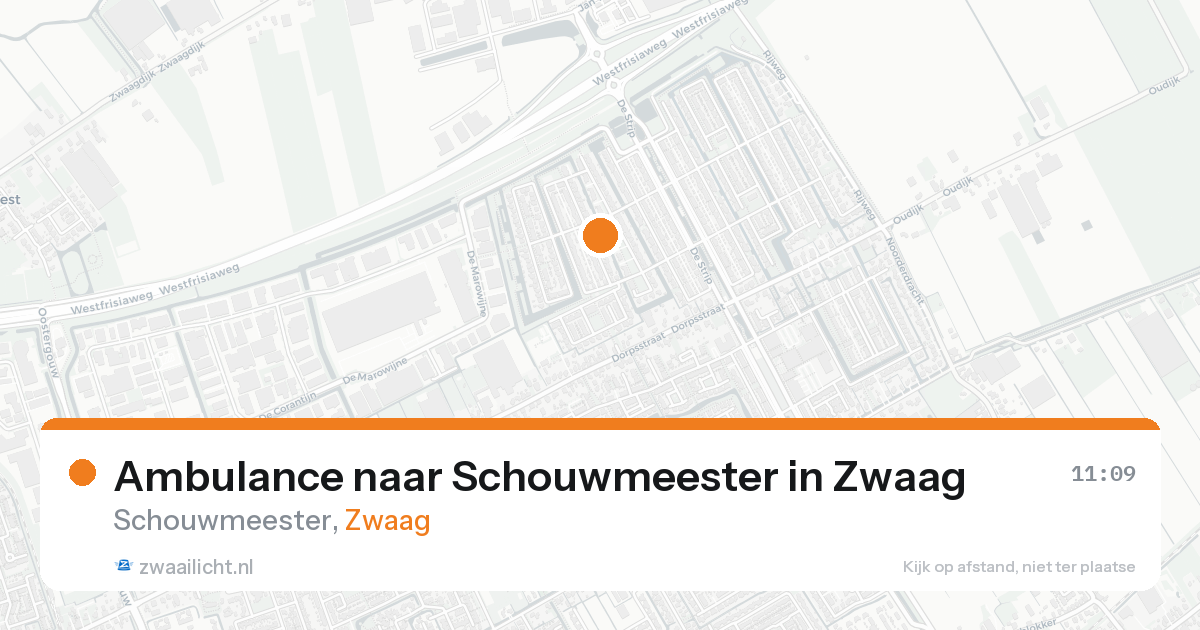 Ambulance naar Schouwmeester in Zwaag — 13 aug 2026