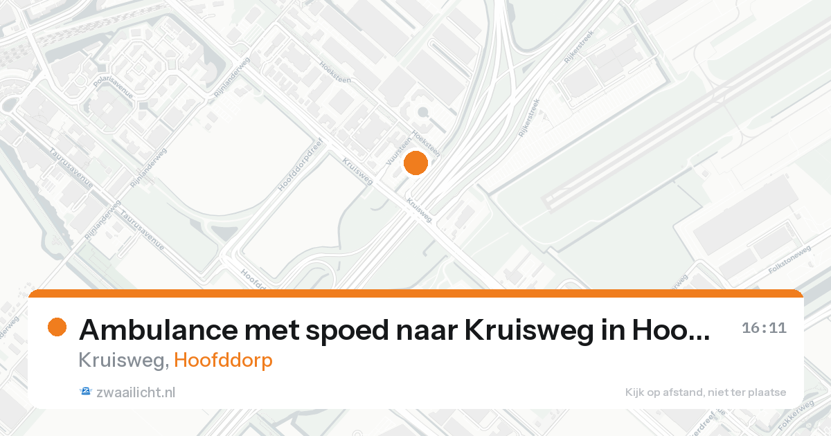 Ambulance met spoed naar Kruisweg in Hoofddorp — 29 mei 2026