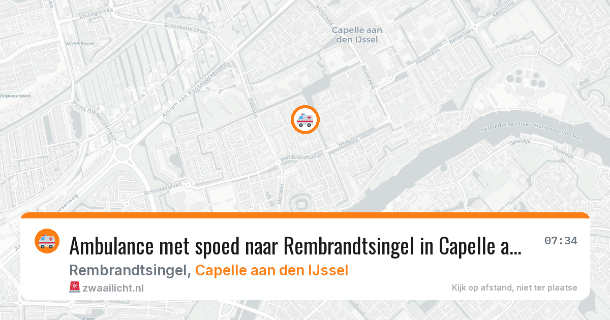 Ambulance met spoed naar Rembrandtsingel in Capelle aan den IJssel — 4 jul 2026