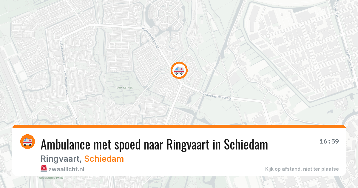 Ambulance met spoed naar Ringvaart in Schiedam — 1 jun 2026