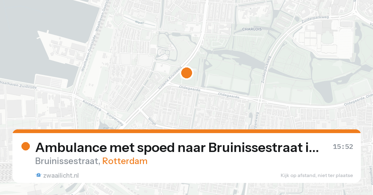 Ambulance met spoed naar Bruinissestraat in Rotterdam — 8 jul 2026
