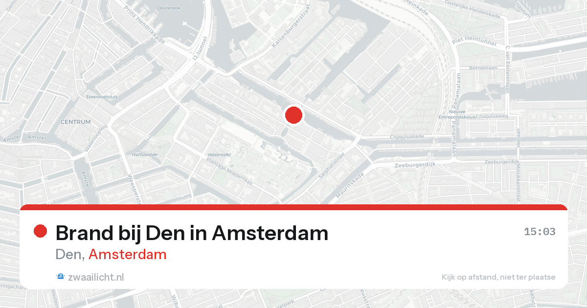 Brand bij Den in Amsterdam — 23 aug 2026