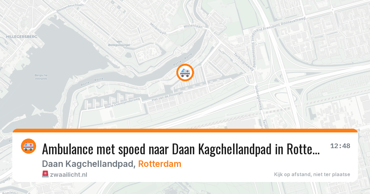 Ambulance met spoed naar Daan Kagchellandpad in Rotterdam — 14 jun 2026