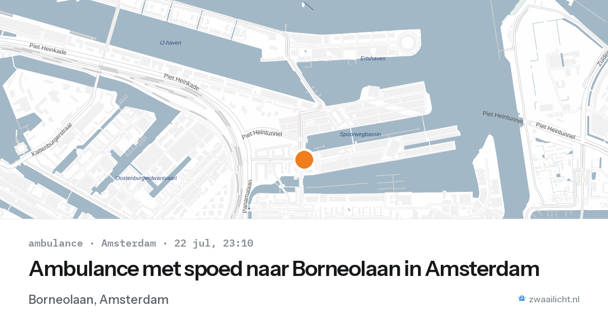 Ambulance met spoed naar Borneolaan in Amsterdam — 22 jul 2026