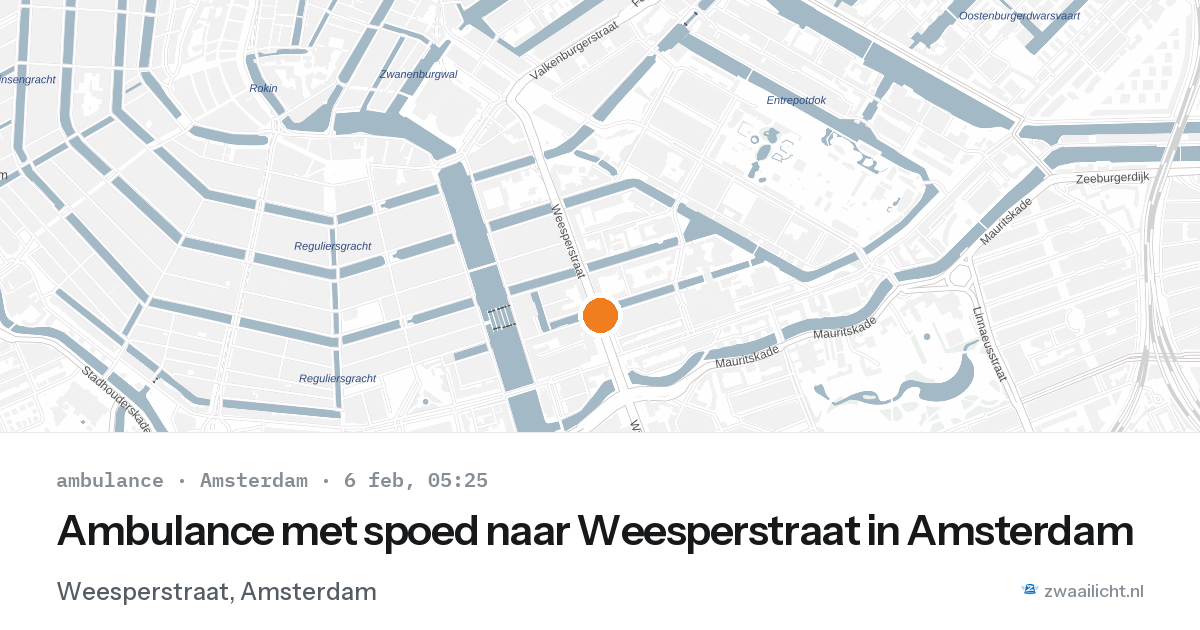 Ambulance met spoed naar Weesperstraat in Amsterdam — 6 feb 2026