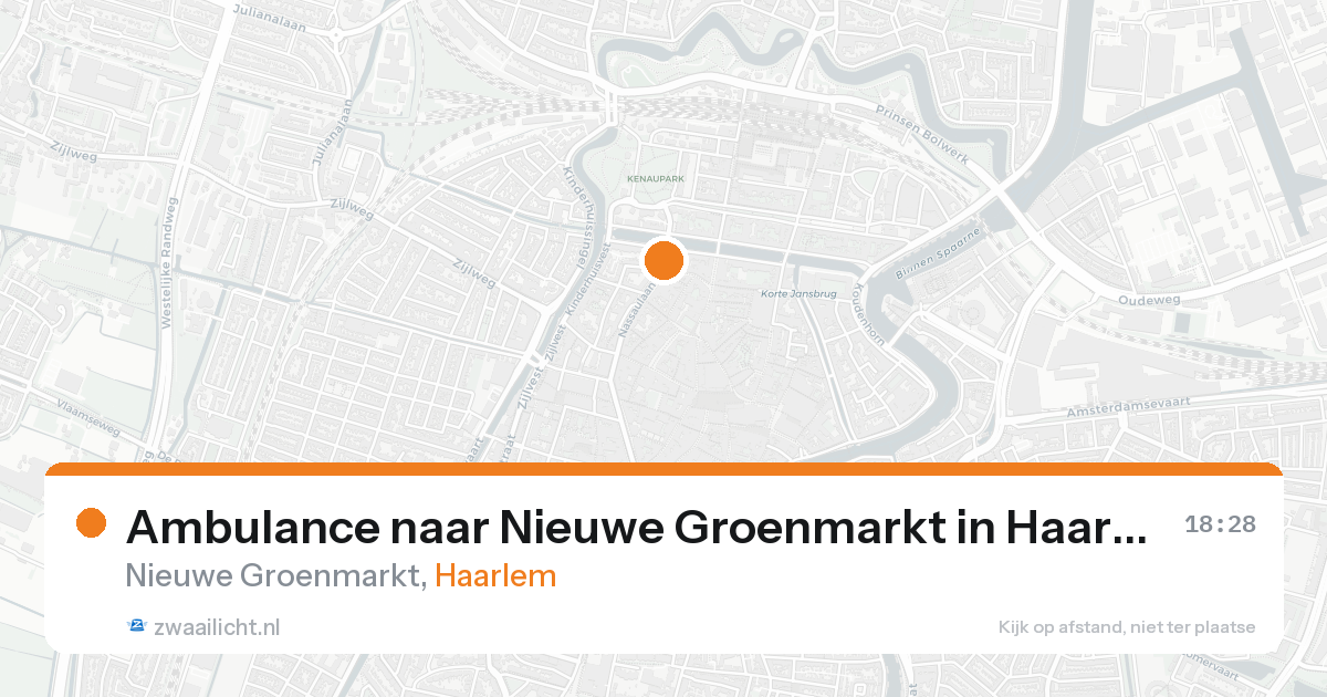 Ambulance naar Nieuwe Groenmarkt in Haarlem — 18 aug 2026