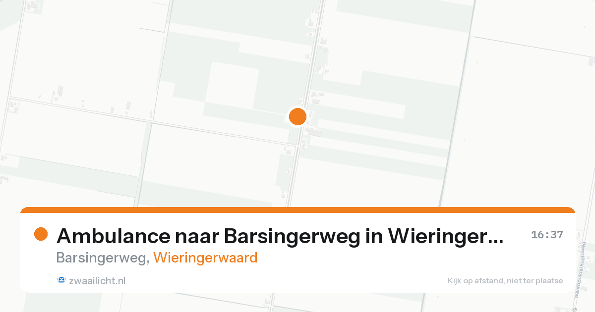 Ambulance naar Barsingerweg in Wieringerwaard — 20 aug 2026