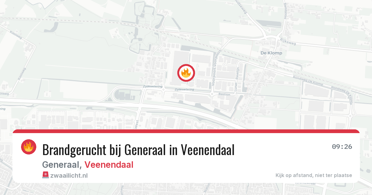 Brandgerucht bij Generaal in Veenendaal — 20 jul 2026