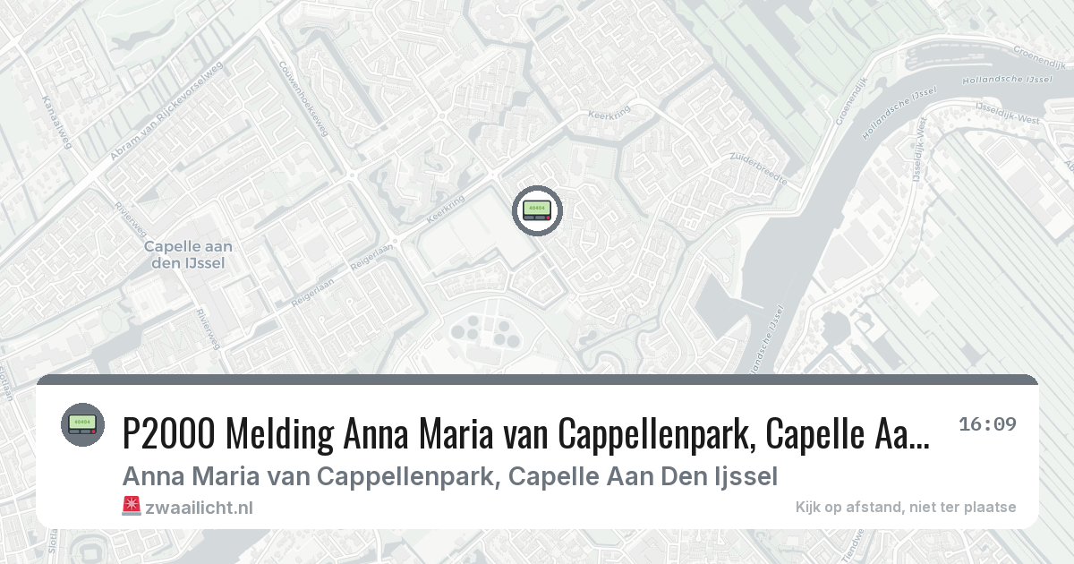 P2000 Melding Anna Maria van Cappellenpark, Capelle Aan Den Ijssel — 8 feb 2026