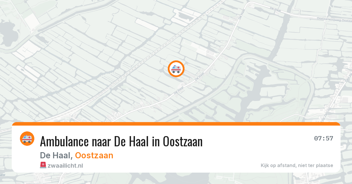 Ambulance naar De Haal in Oostzaan — 18 mrt 2026