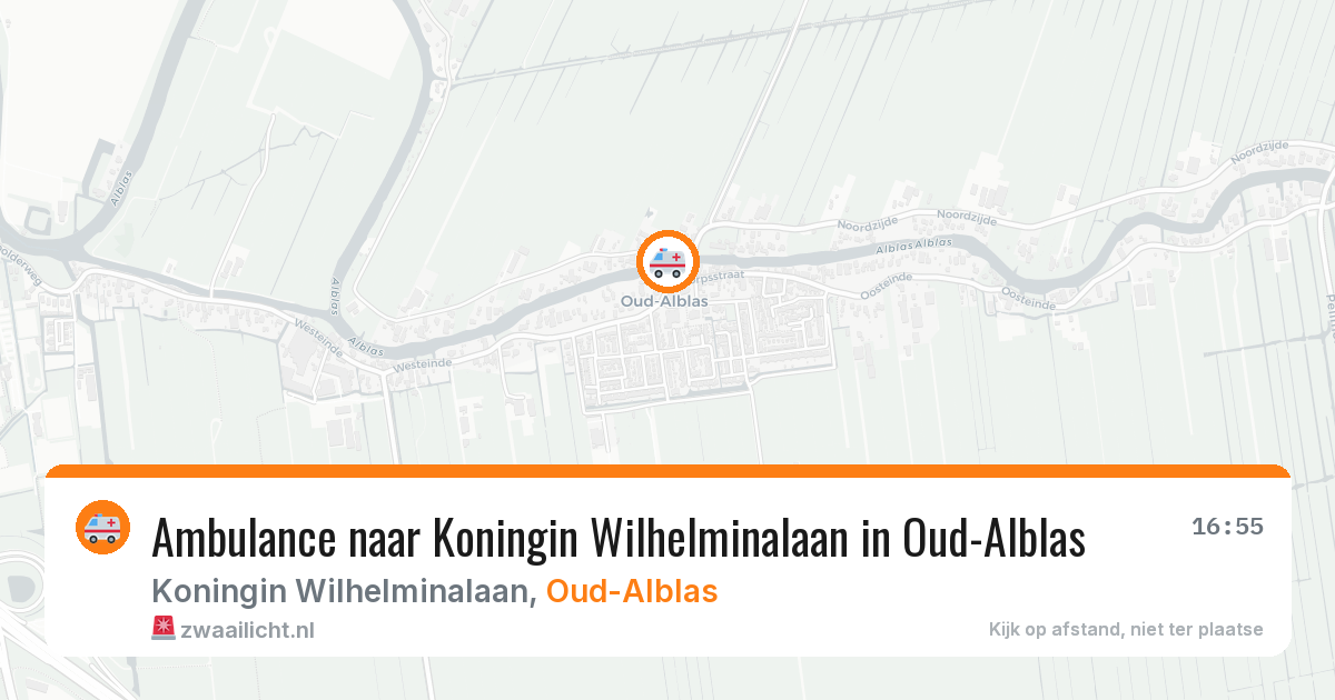 Ambulance naar Koningin Wilhelminalaan in Oud-Alblas — 10 aug 2026