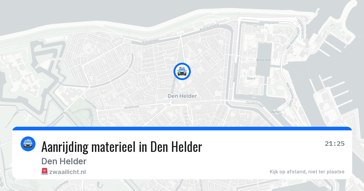 Aanrijding materieel in Den Helder — 29 mrt 2026