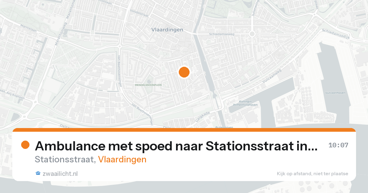 Ambulance met spoed naar Stationsstraat in Vlaardingen — 8 feb 2026
