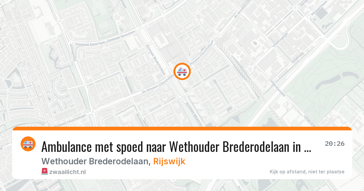 Ambulance met spoed naar Wethouder Brederodelaan in Rijswijk — 30 apr 2026
