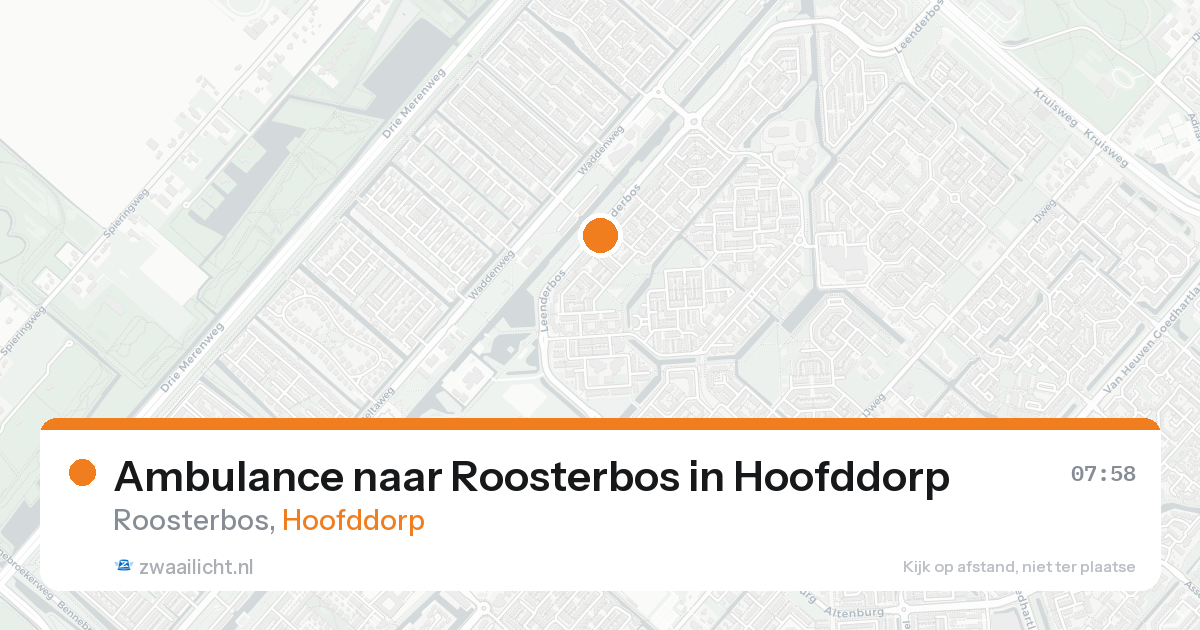Ambulance naar Roosterbos in Hoofddorp — 21 mei 2026