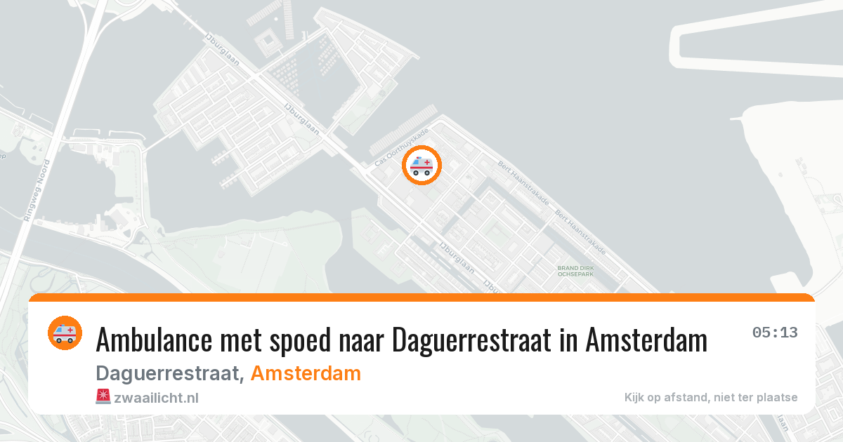 Ambulance met spoed naar Daguerrestraat in Amsterdam — 5 mrt 2026