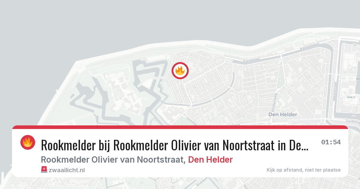 Rookmelder bij Rookmelder Olivier van Noortstraat in Den Helder — 9 feb 2026